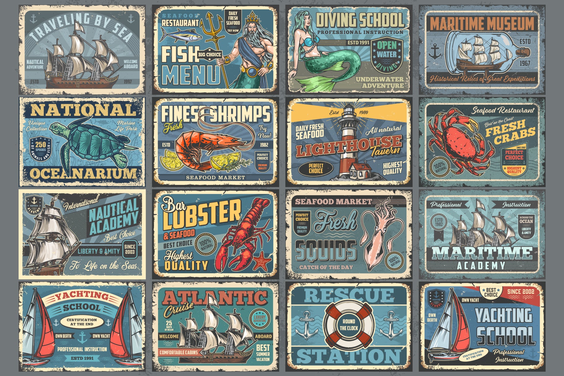 Nautical Posters – Vintage Sea Collection (45)