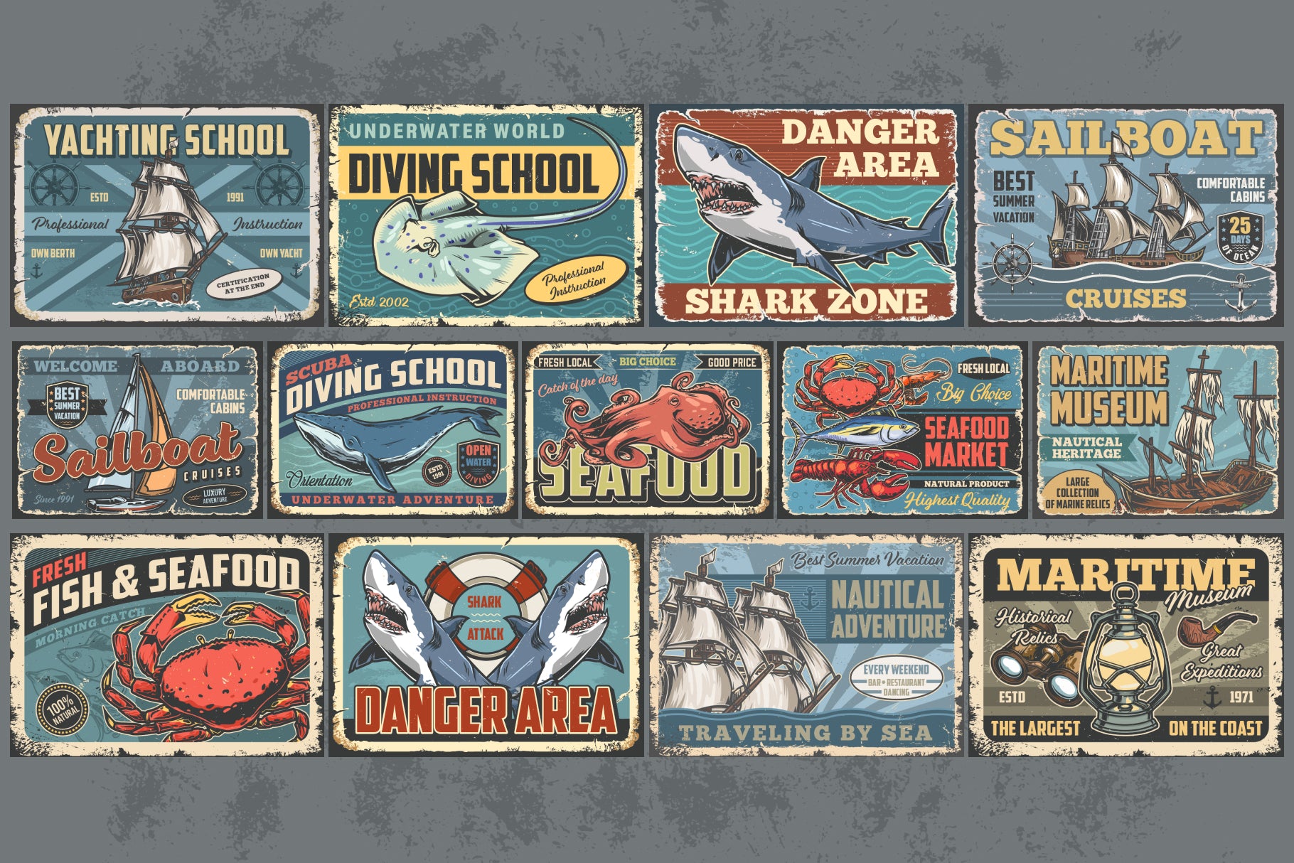 Nautical Posters – Vintage Sea Collection (45)
