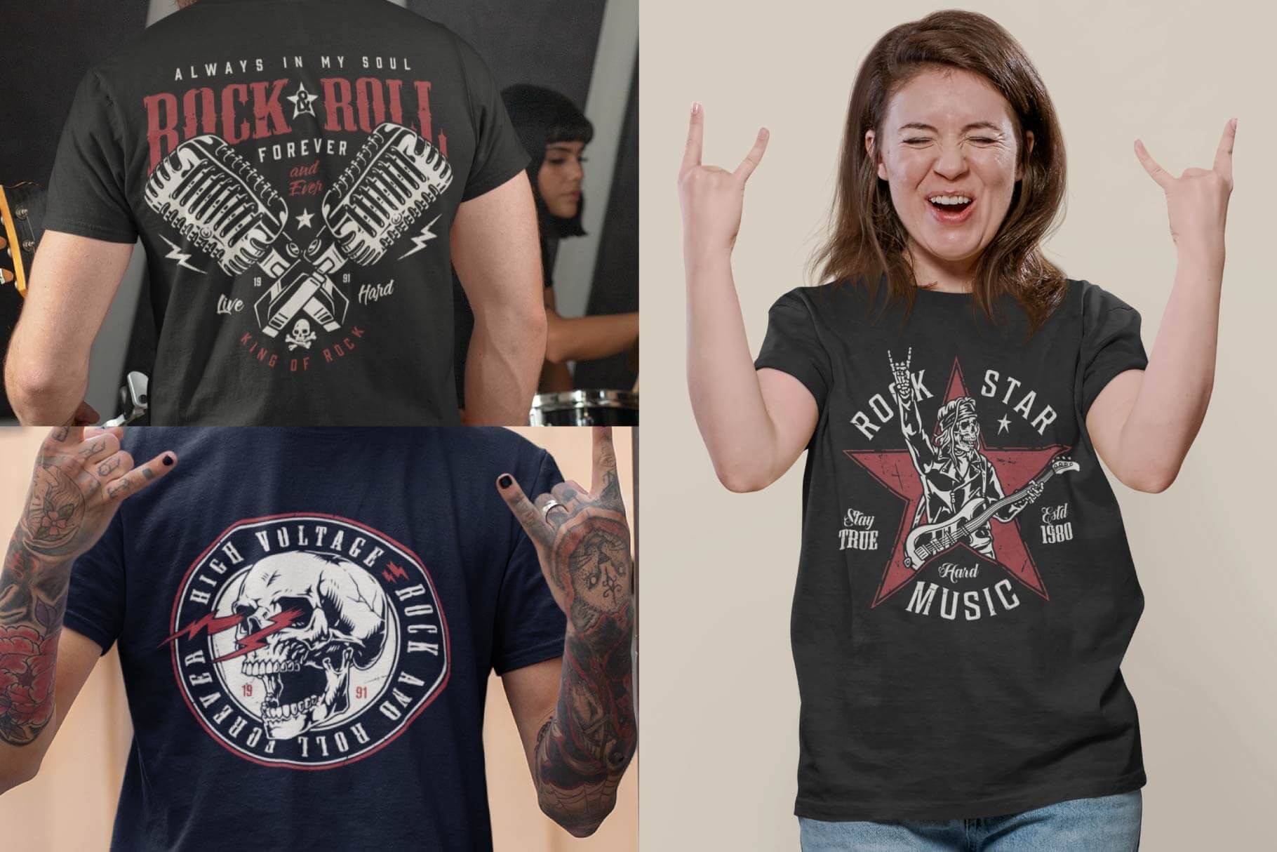 Rock & Roll - Vintage Emblems Design Templates (16)