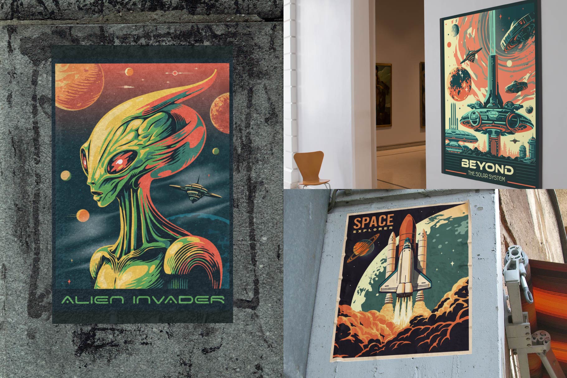 Space Explorer – Retro Space Poster Design Templates (48)