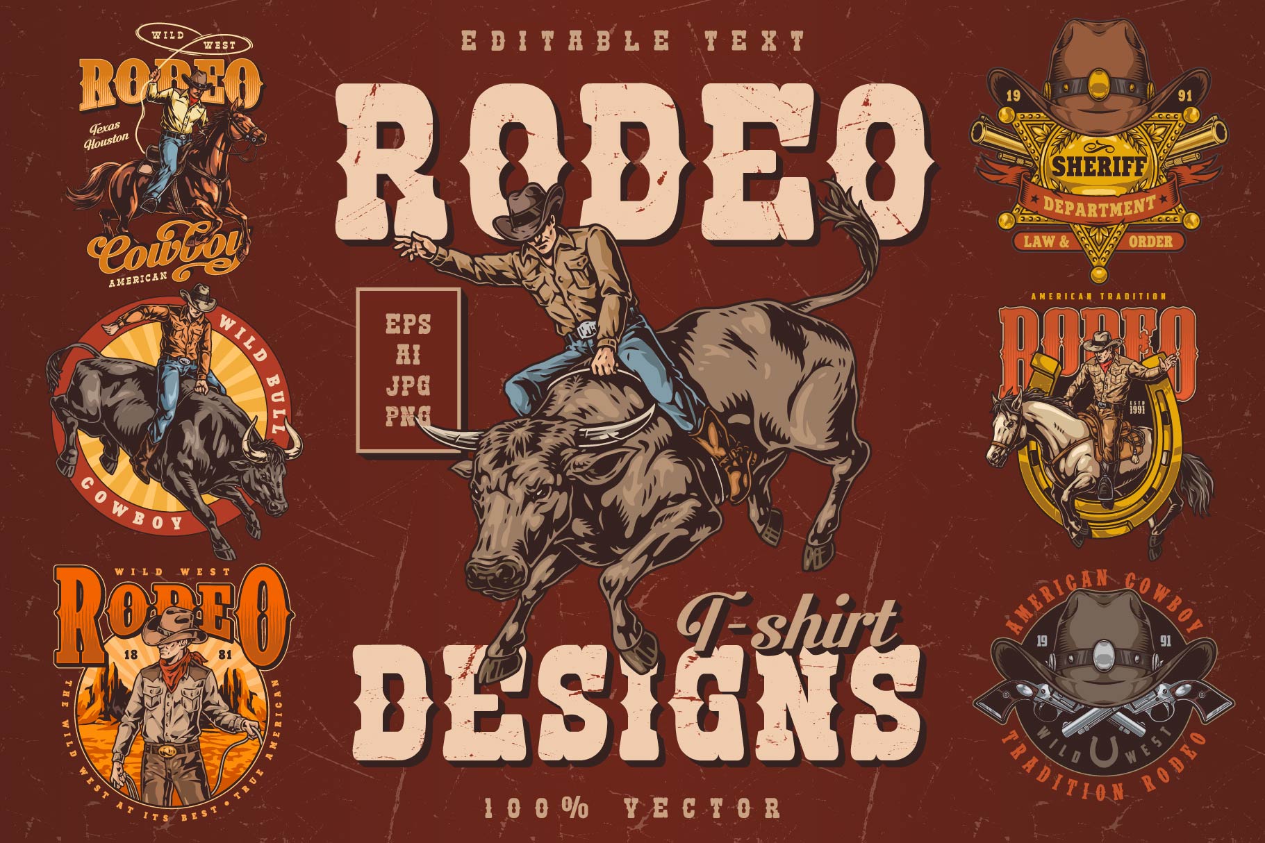 Rodeo T-Shirt Design Templates (32)