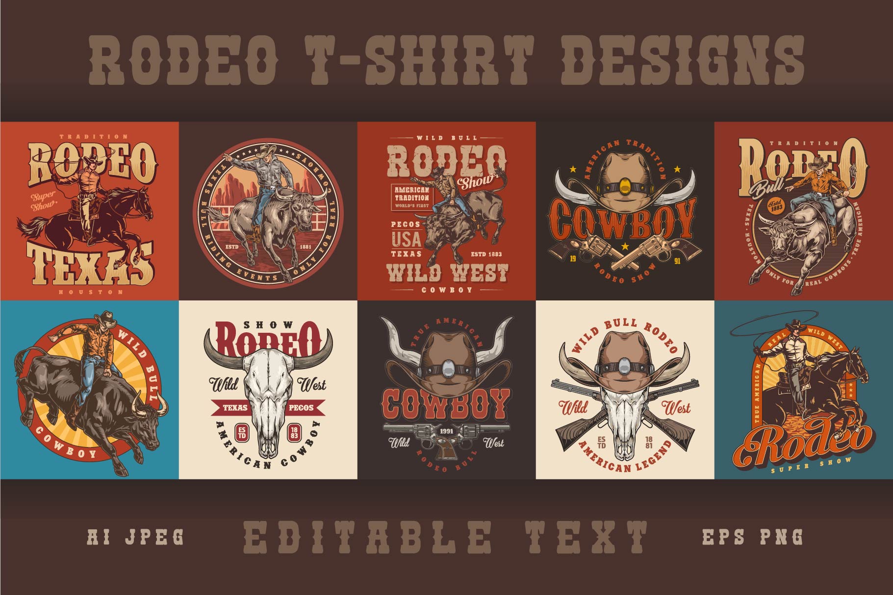 Rodeo T-Shirt Design Templates (32)