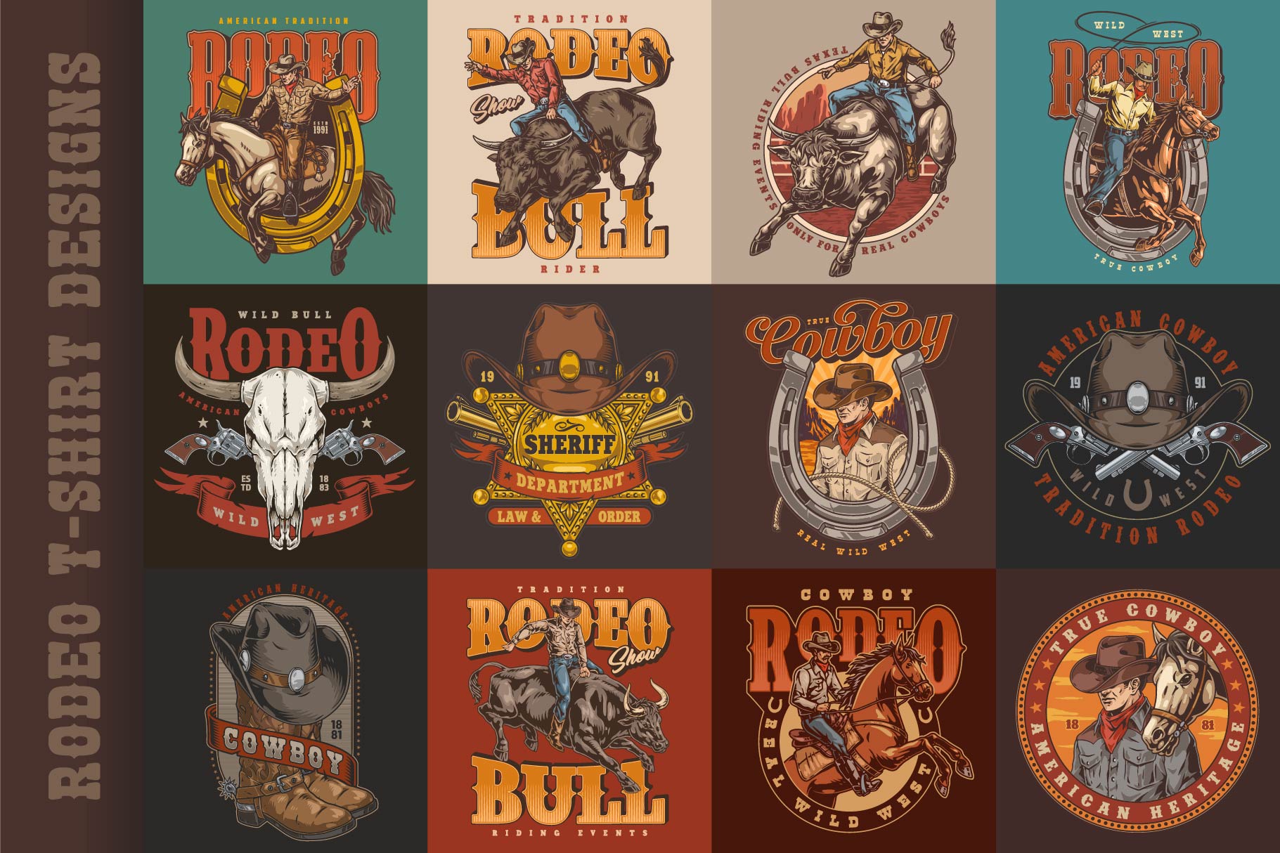 Rodeo T-Shirt Design Templates (32)