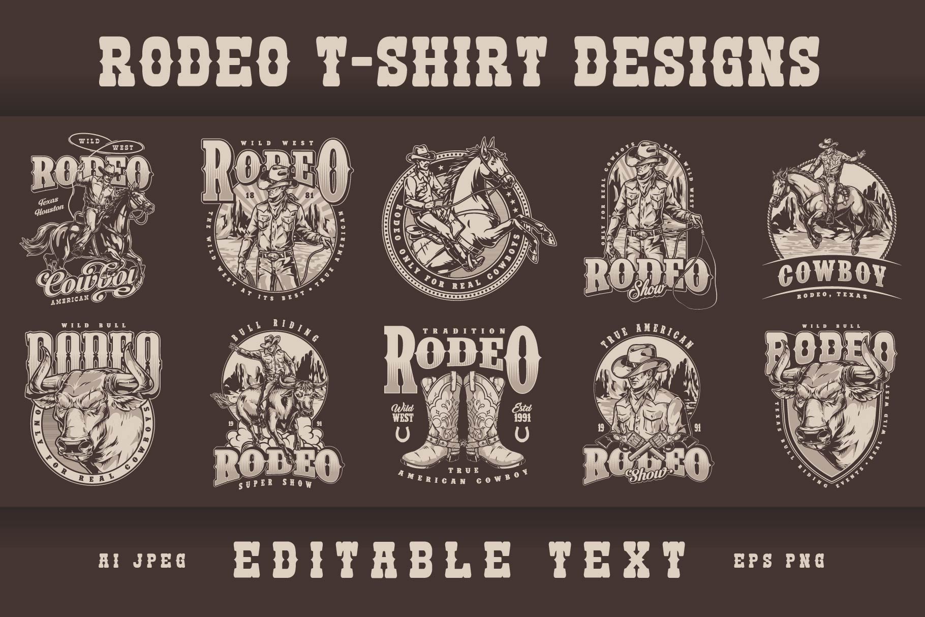 Rodeo T-Shirt Design Templates (32)
