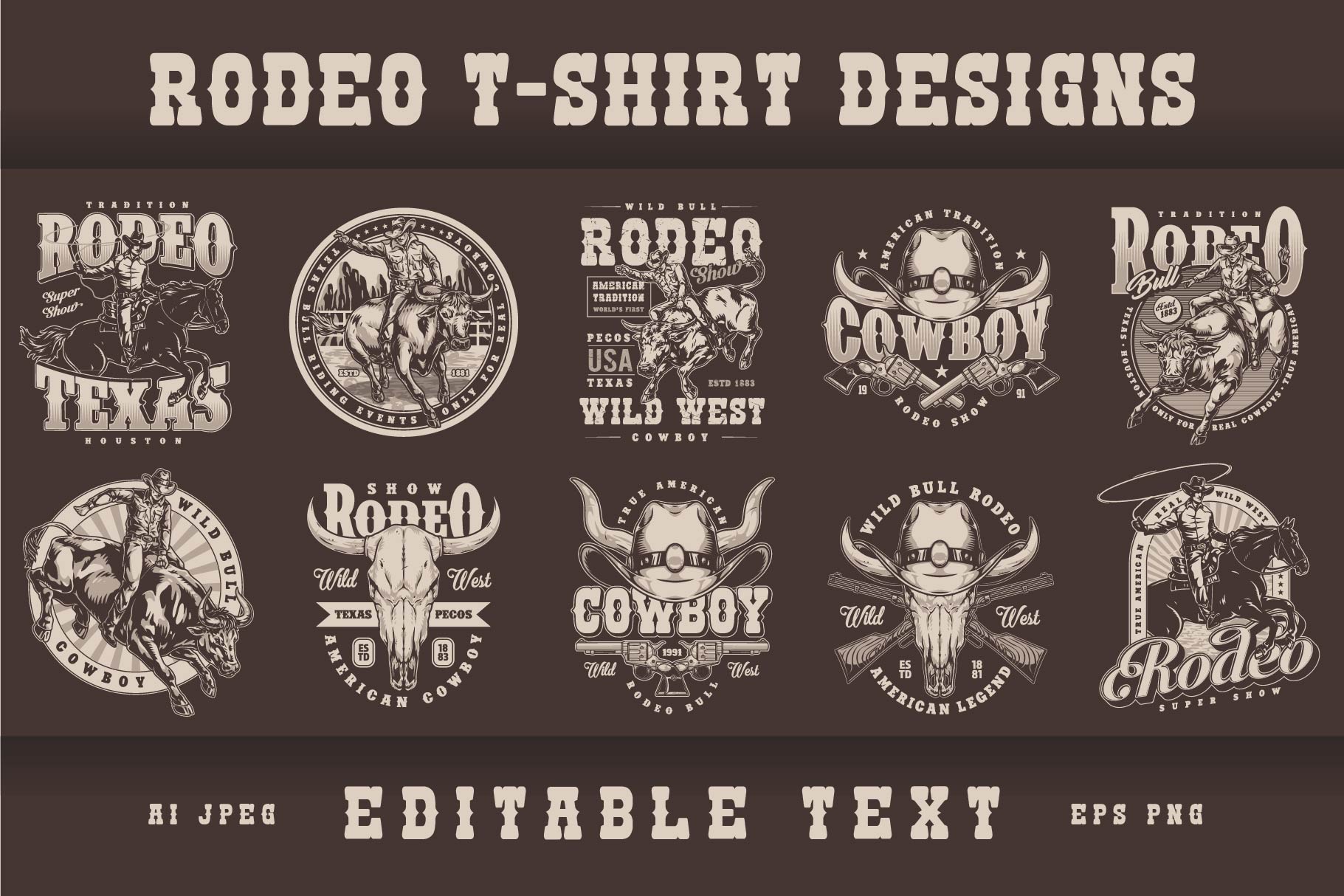 Rodeo T-Shirt Design Templates (32)