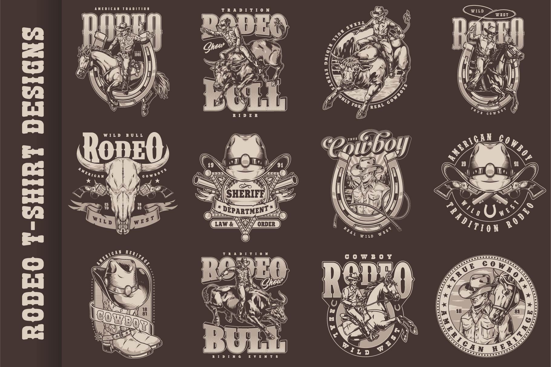 Rodeo T-Shirt Design Templates (32)