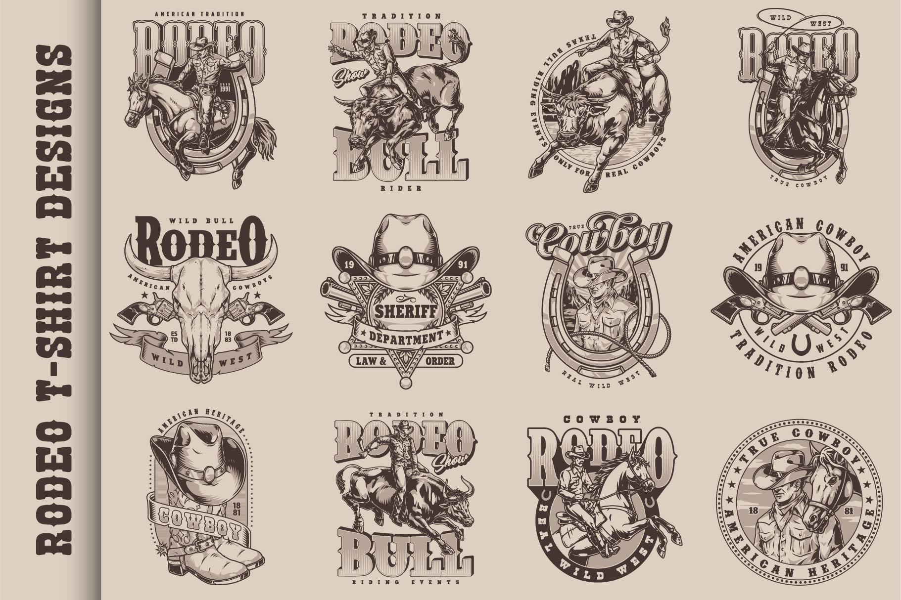 Rodeo T-Shirt Design Templates (32)