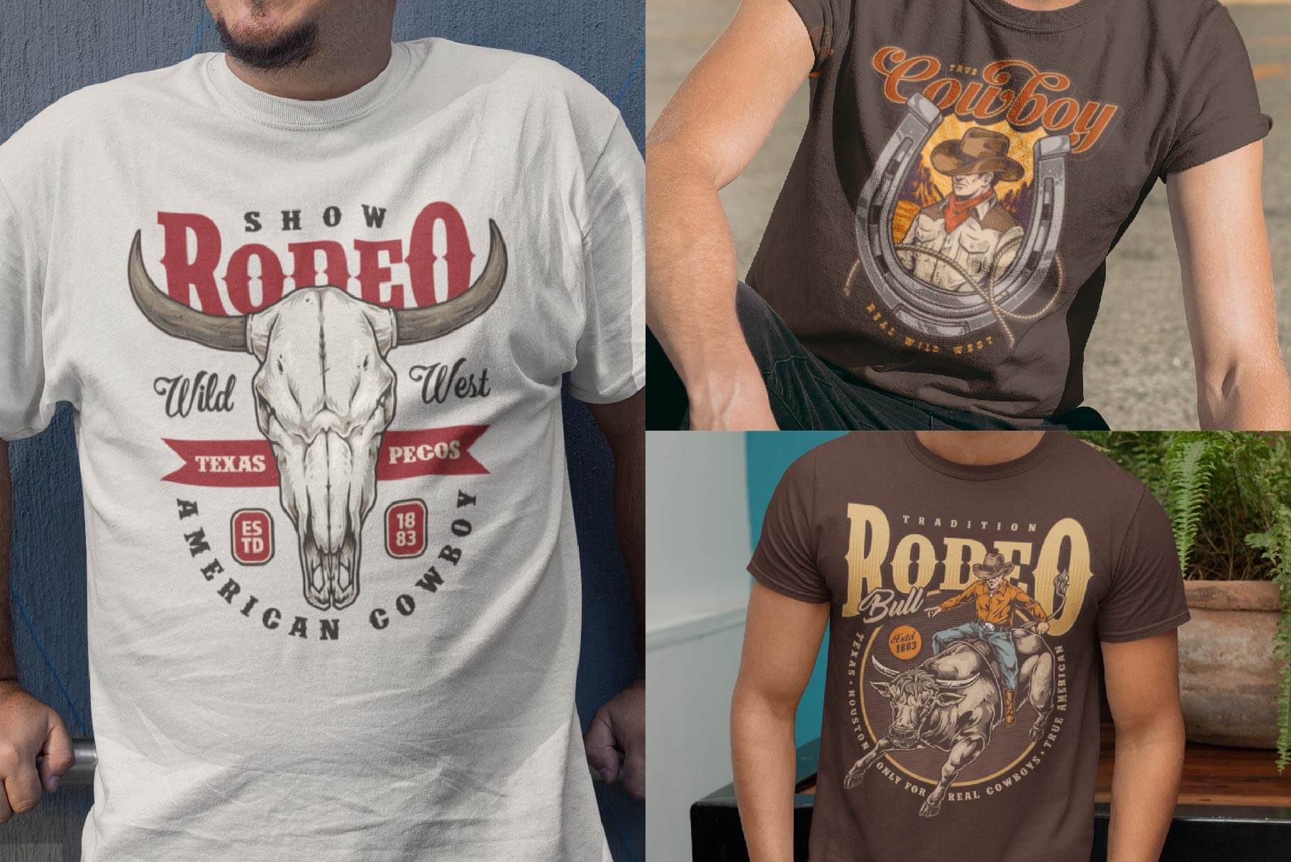 X Rodeo Design Rodeo T-Shirt Design Templates – 32 Western Designs - DGIM Studio