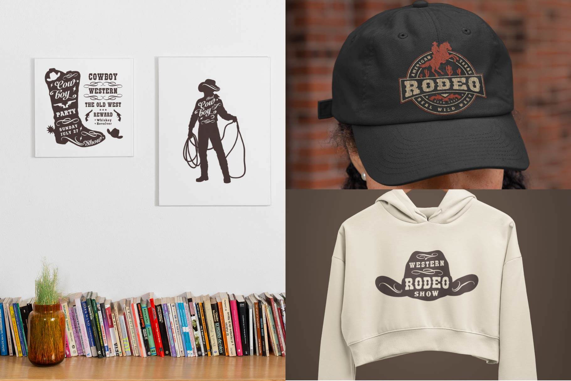 Rodeo Typographic Design Templates – Western Badge & Emblem Designs (30)