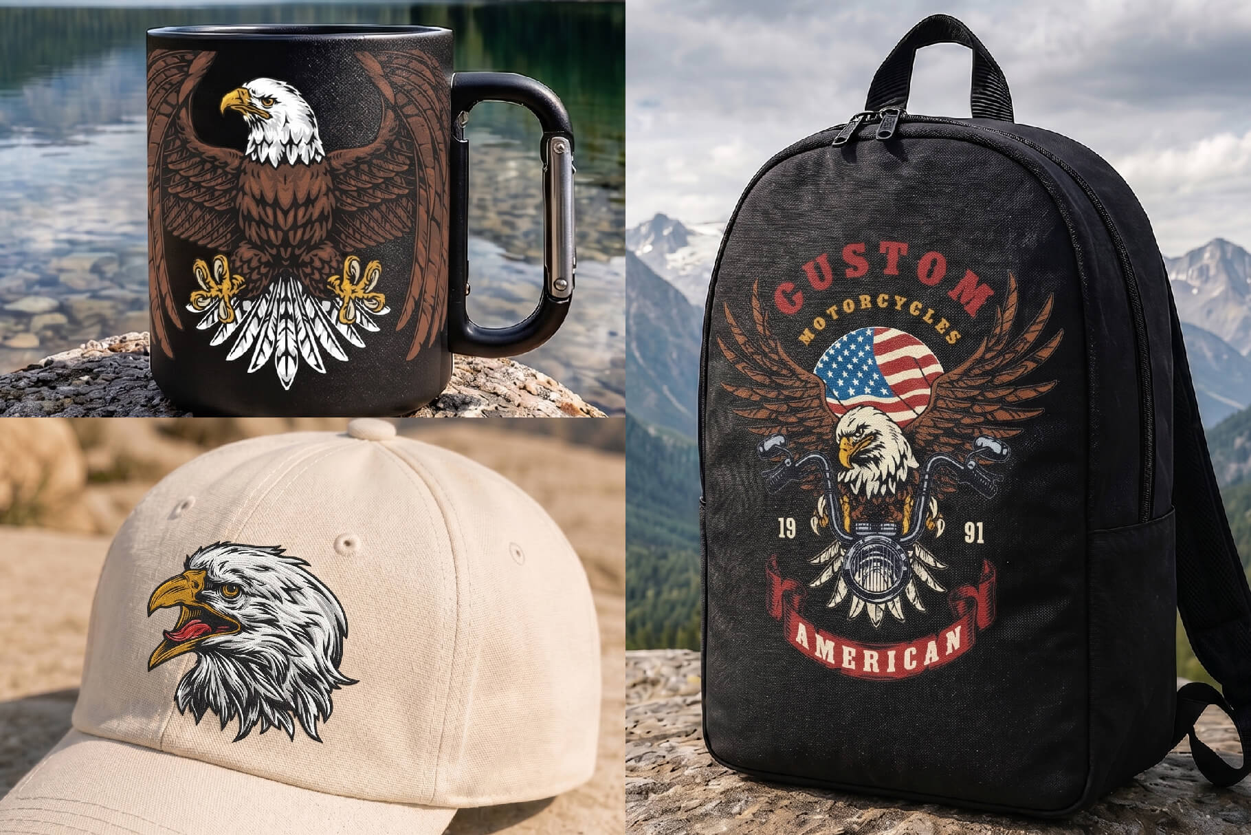 Bald Eagle Vector Illustrations (17)
