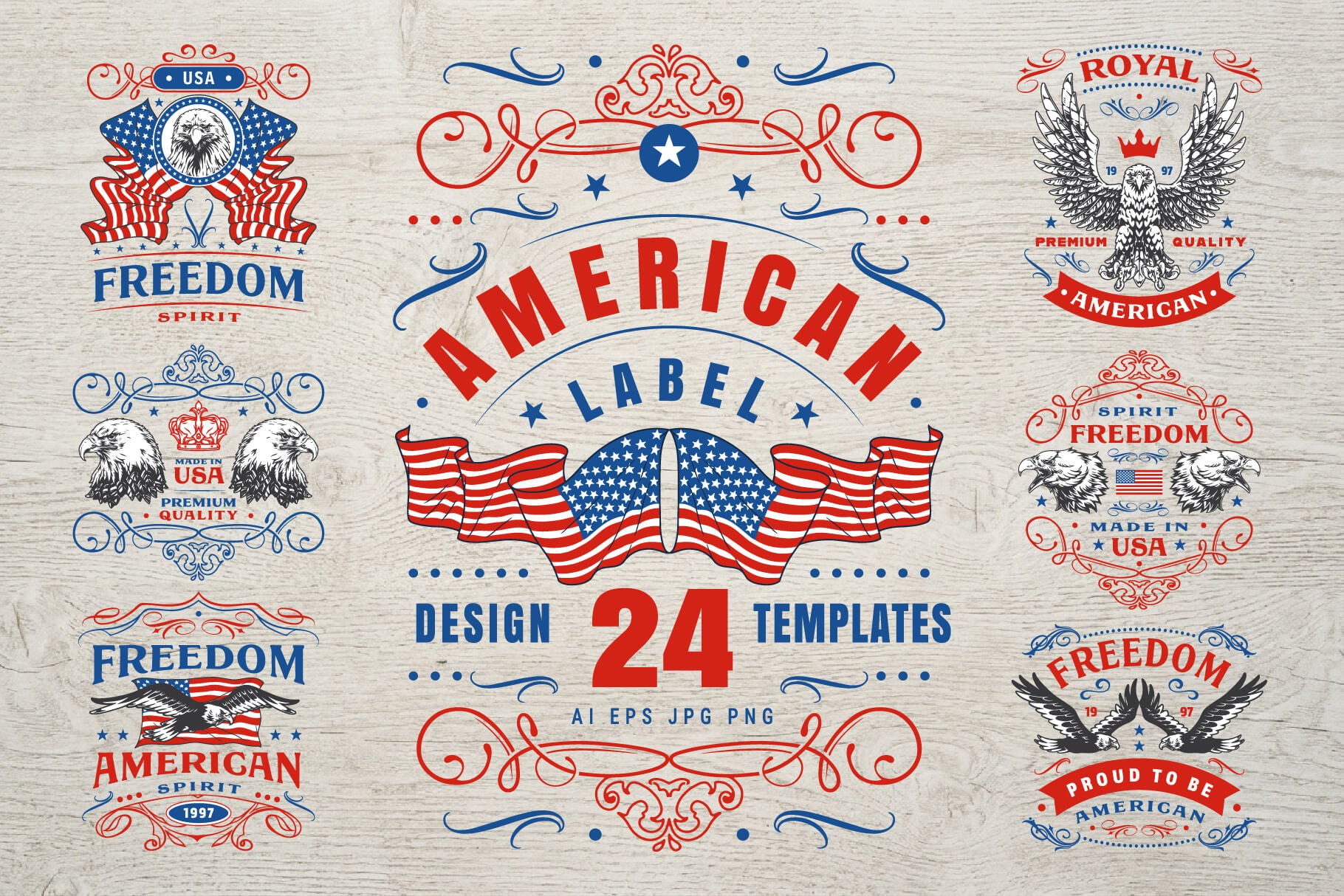 American Label Design Templates (24)