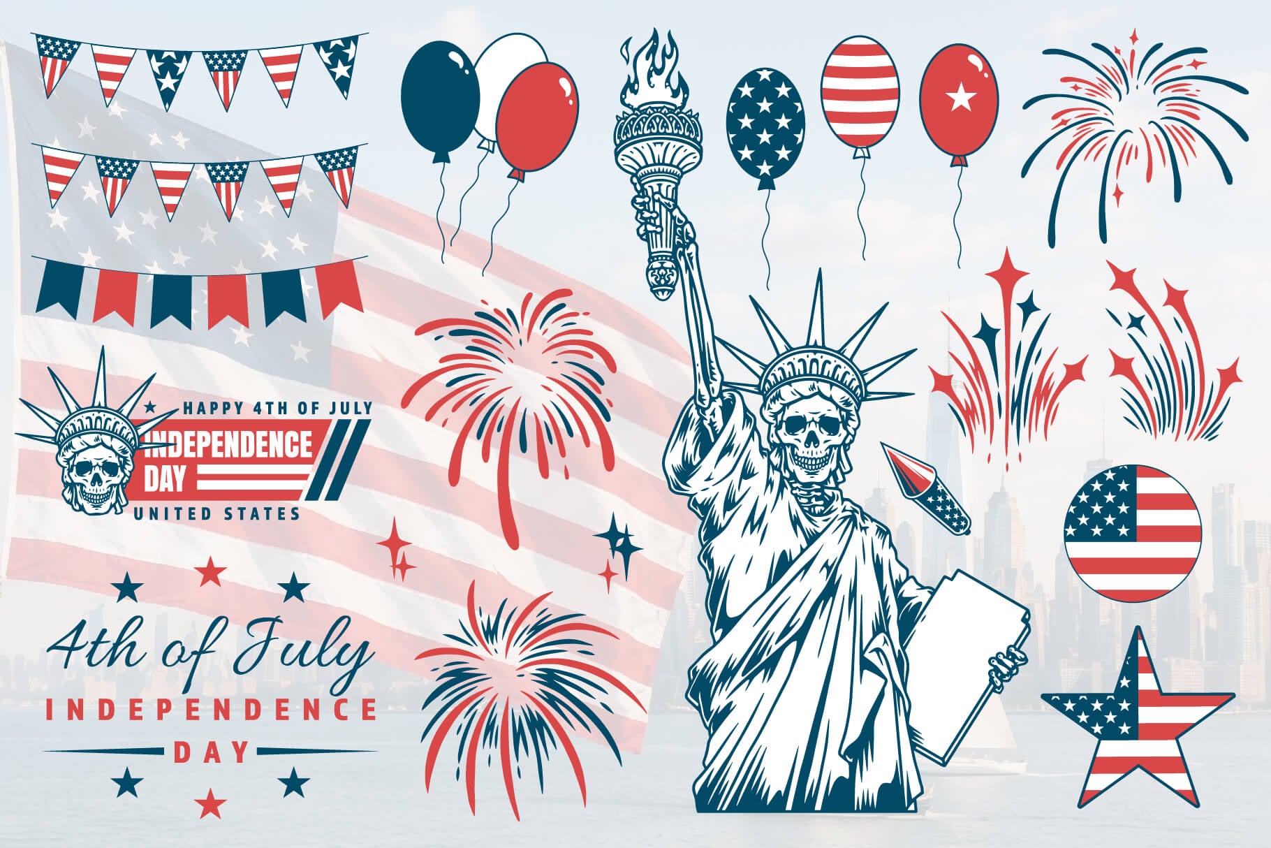 4th of July – Independence Day Vector Design Bundle