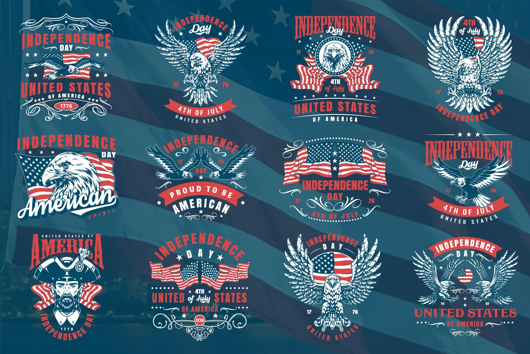 4th of July – Independence Day Vector Design Bundle