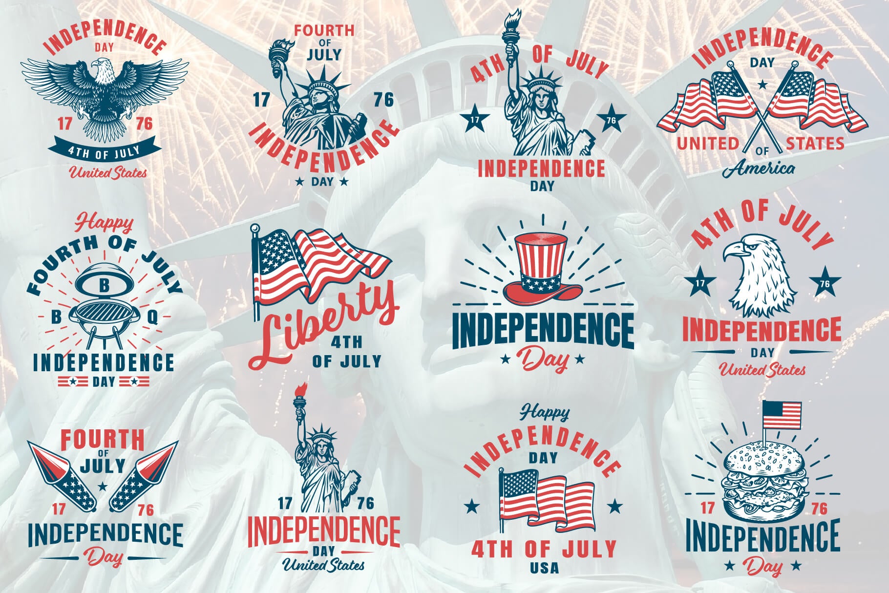 4th of July – Independence Day Vector Design Bundle