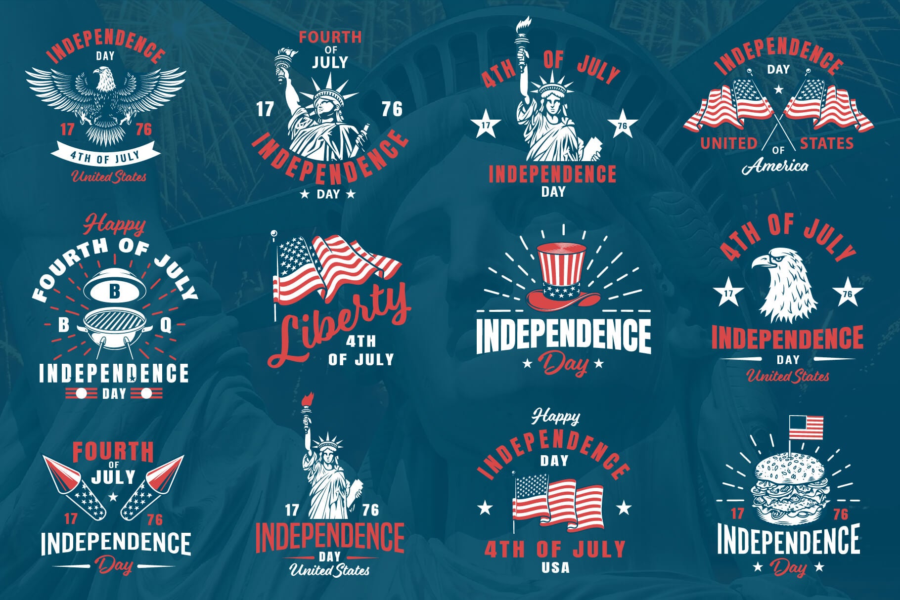 4th of July – Independence Day Vector Design Bundle