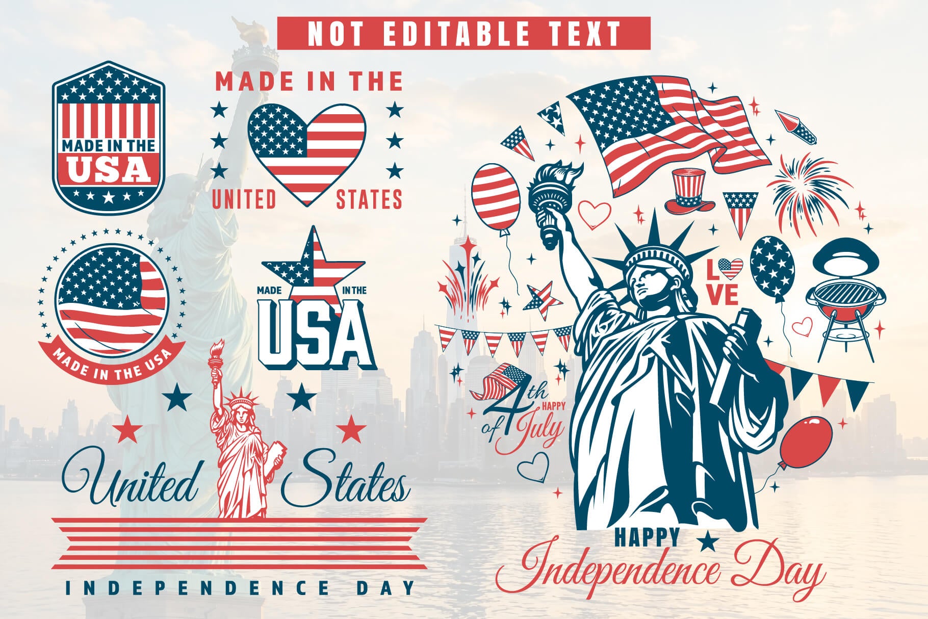 4th of July – Independence Day Vector Design Bundle