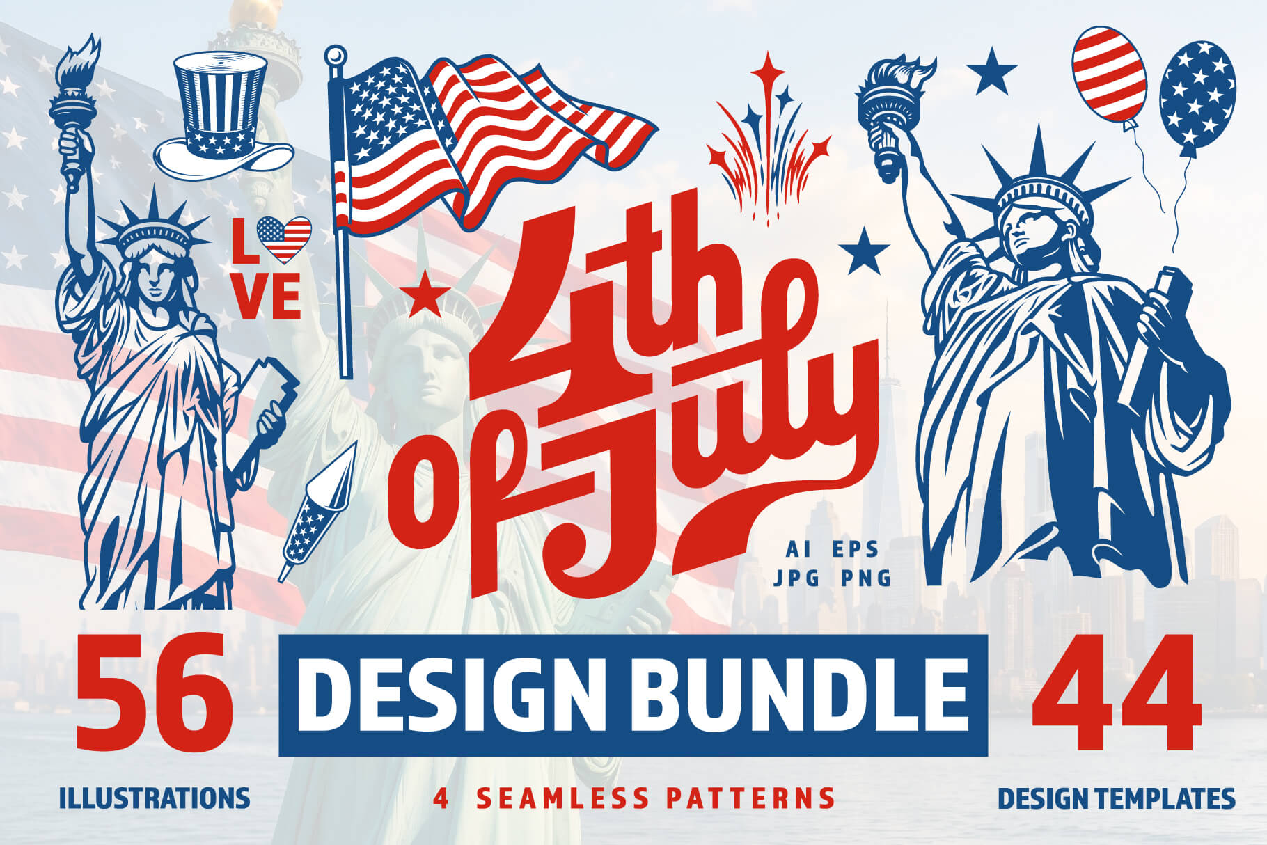 4th of July – Independence Day Vector Design Bundle