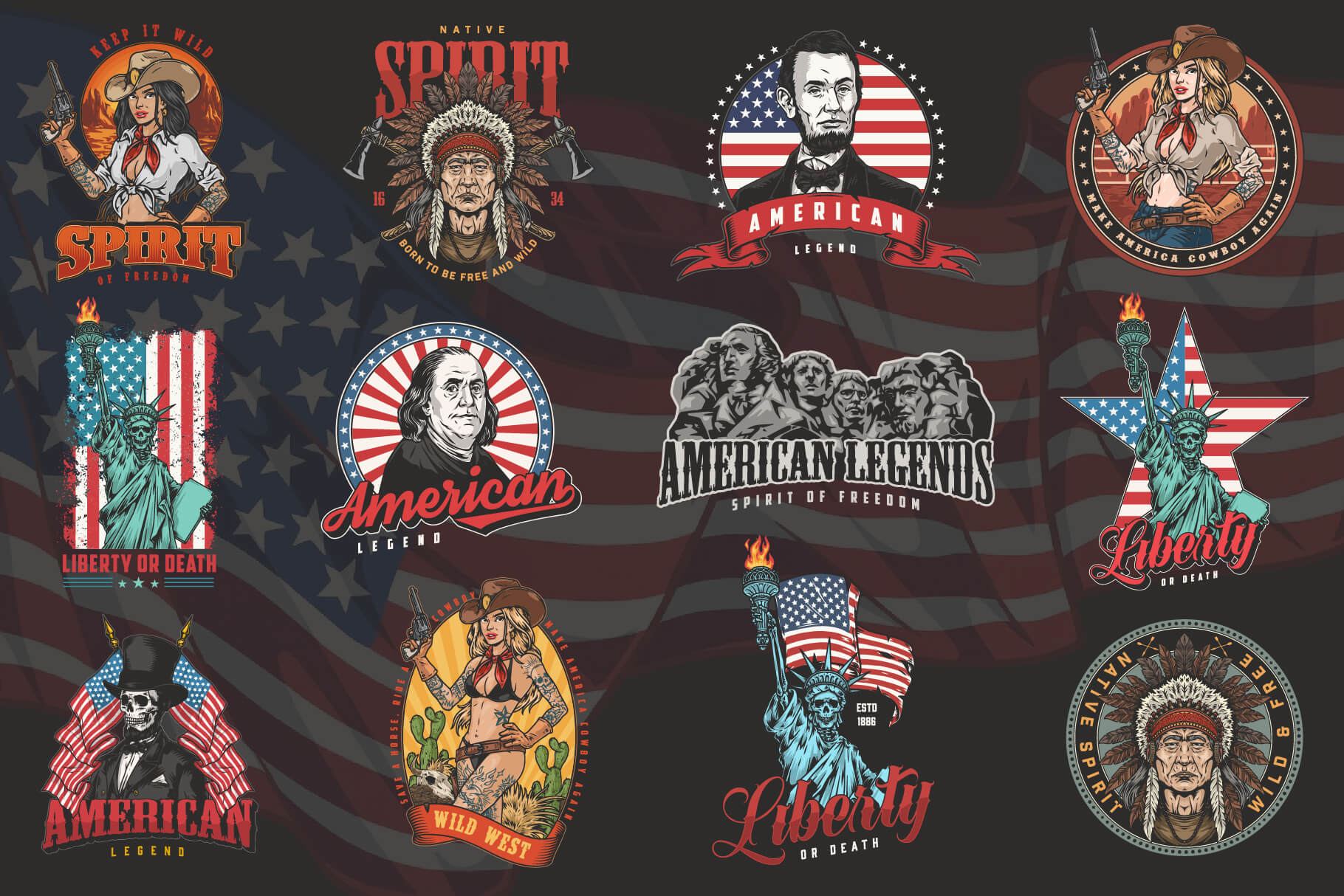 Patriotic Americana Design Templates (48)