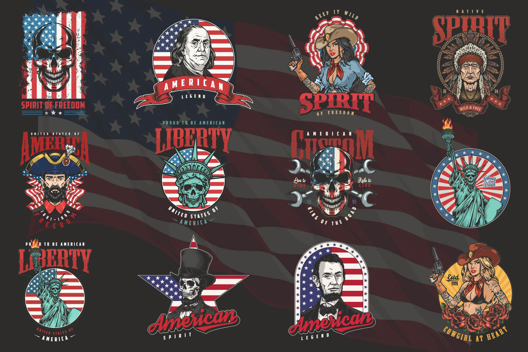 Patriotic Americana Design Templates (48)