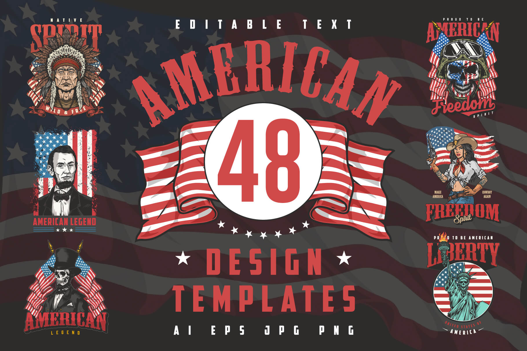 Patriotic Americana Design Templates (48)