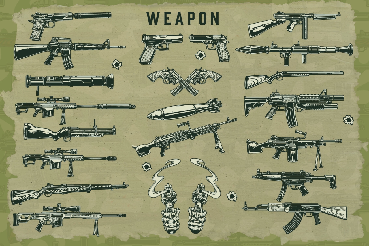 21 types of military weapon