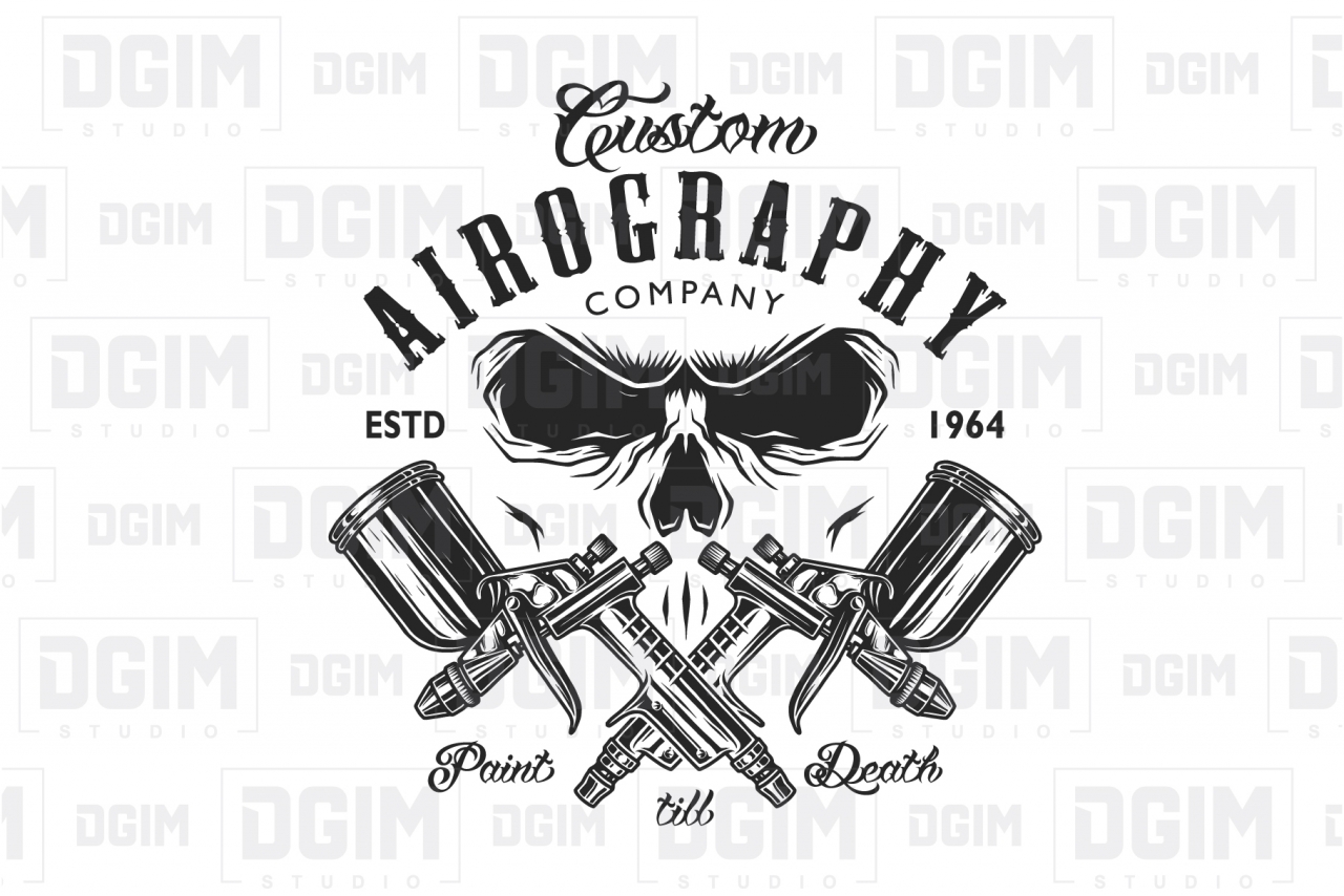 Spray guns logo - Vector design - DgimStudio.com