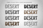 Examples of Desert Rock font styles for light background with different effects