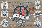 24 Nautical designs Updated bundle cover with different illustrations.