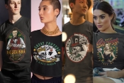 Different Gambling t-shirt designs on apparel mockups