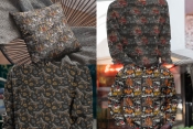 Seamless Mafia patterns on apparel mockups