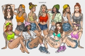 11 different girls generated with the Hot Girls creator