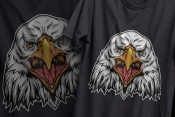 Vintage majestic eagle head colorful design printing on t-shirts