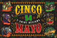Cinco de Mayo bundle cover with different illustrations and text