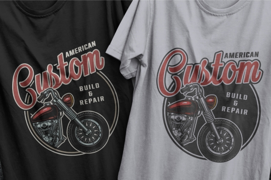 American custom motorcycle vintage badges using for t-shirt design
