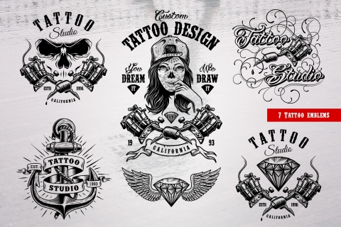 Tattoo bundle - Vector design - DgimStudio.com